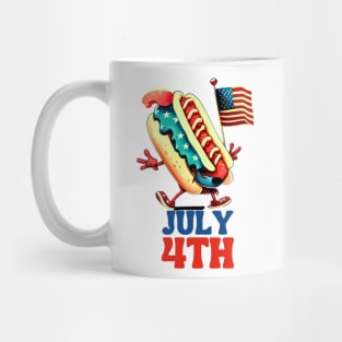 Funny hotdog Americain 4th of July gifts independence day Mug